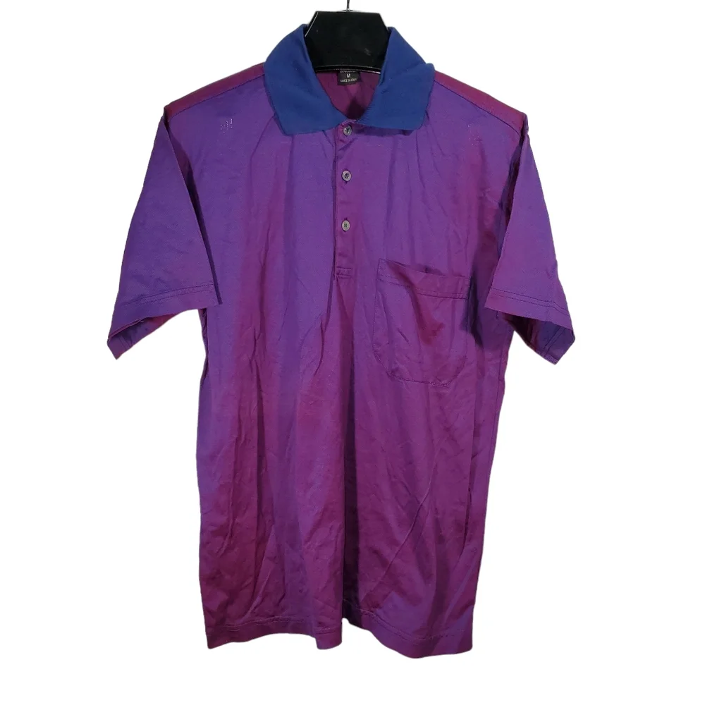 Emme Umo Polo Shirt Iridescent Shimmer Golf Casual Club Italy
